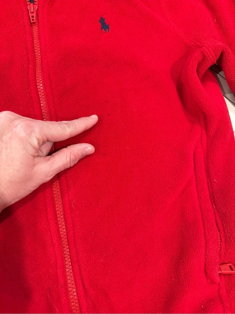 Polo by Ralph Lauren Kids Red & Navy Fleece Zip Jacket
